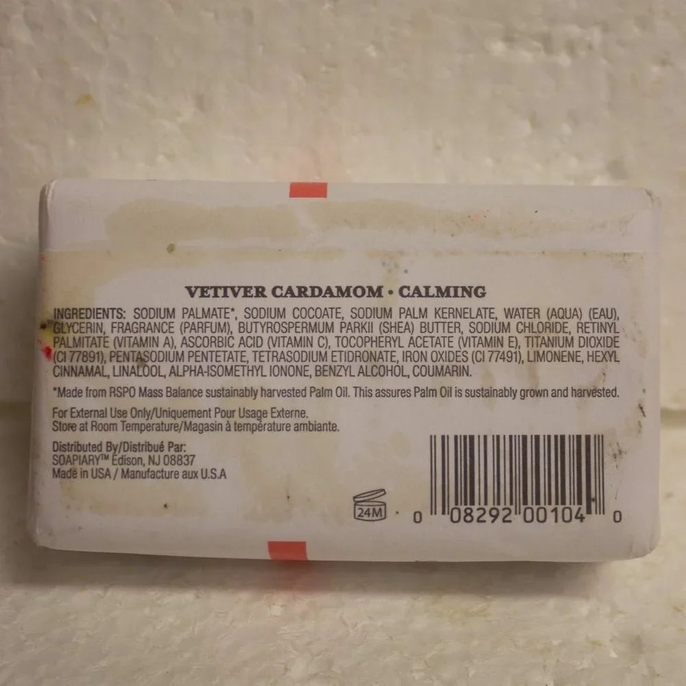 Two 5 OZ Soapiary Bars Calming and Invigorate